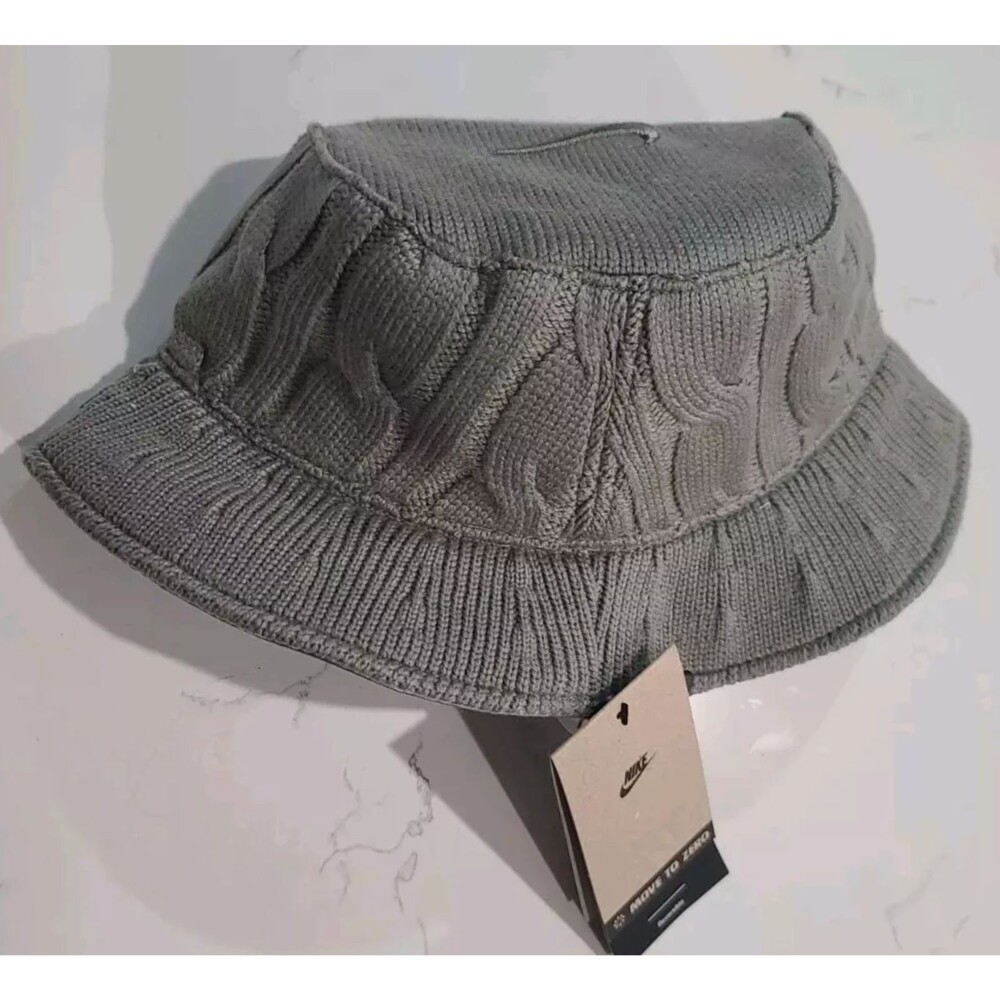 Nike Bucket Hat Knit Life Apex Reversible Green Silver MEDIUM $70